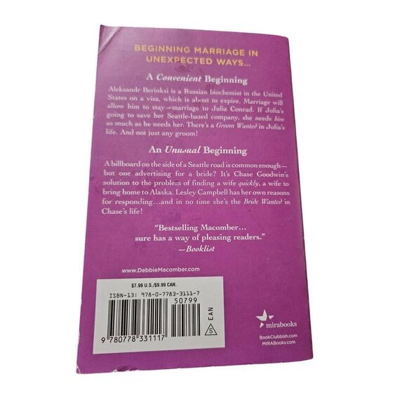 An engagement in Seattle by Debbie Macomber mira books isbn-13 9780778331117 - Picture 5 of 5